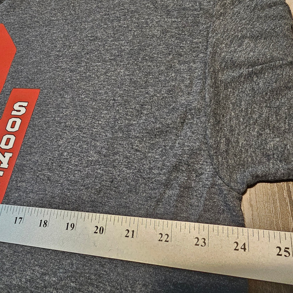 Oklahoma University OU T-Shirt Mens XL Gray Only One Horns Down Boomer Sooner - Picture 6 of 6